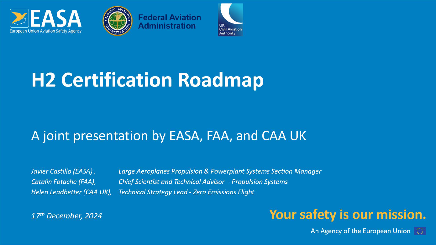 EASA Hydrogen Certification Roadmap